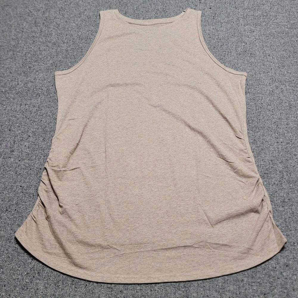 Pact Shirt Extra Large Oatmeal Ruched Organic Cotton Maternity Everyday Tank Top